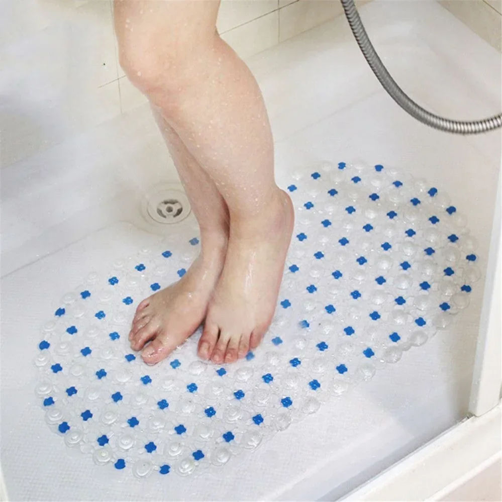 Hot PVC Anti-skid Bath Mats Soft Anti-slip Shower Mat Massage Mat with Suction C