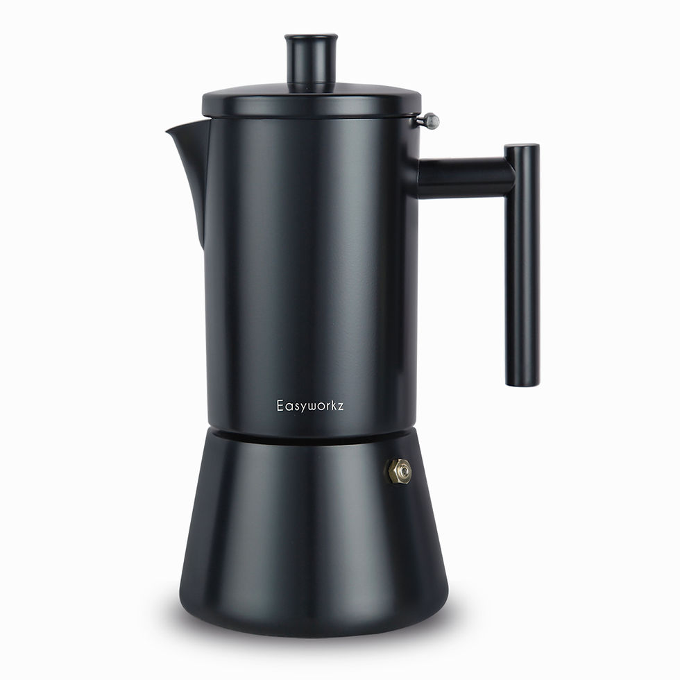 Thumbnail: Easyworkz Diego Stovetop Espresso Maker Stainless Steel Italian Coffee Machine M