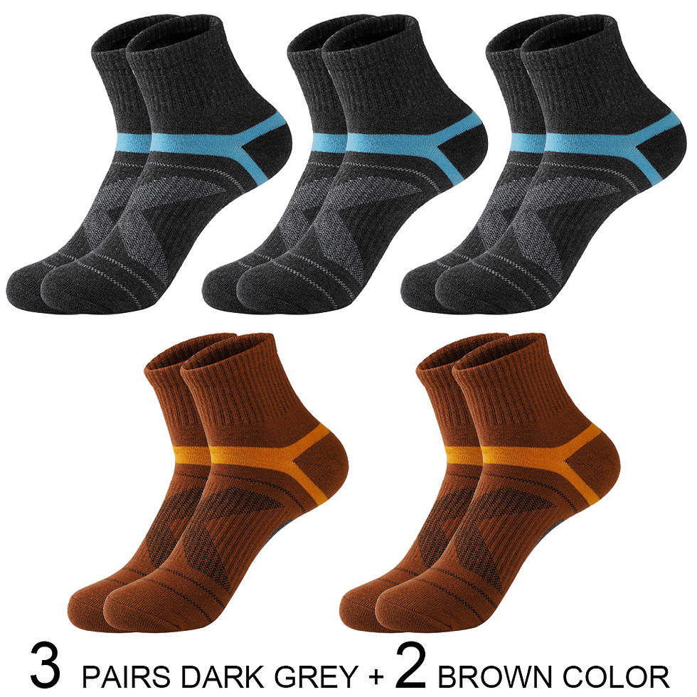 Thumbnail: 10PCS=5Pair High Quality Cotton New Autumn Men's Socks Running Winter Casual Bre