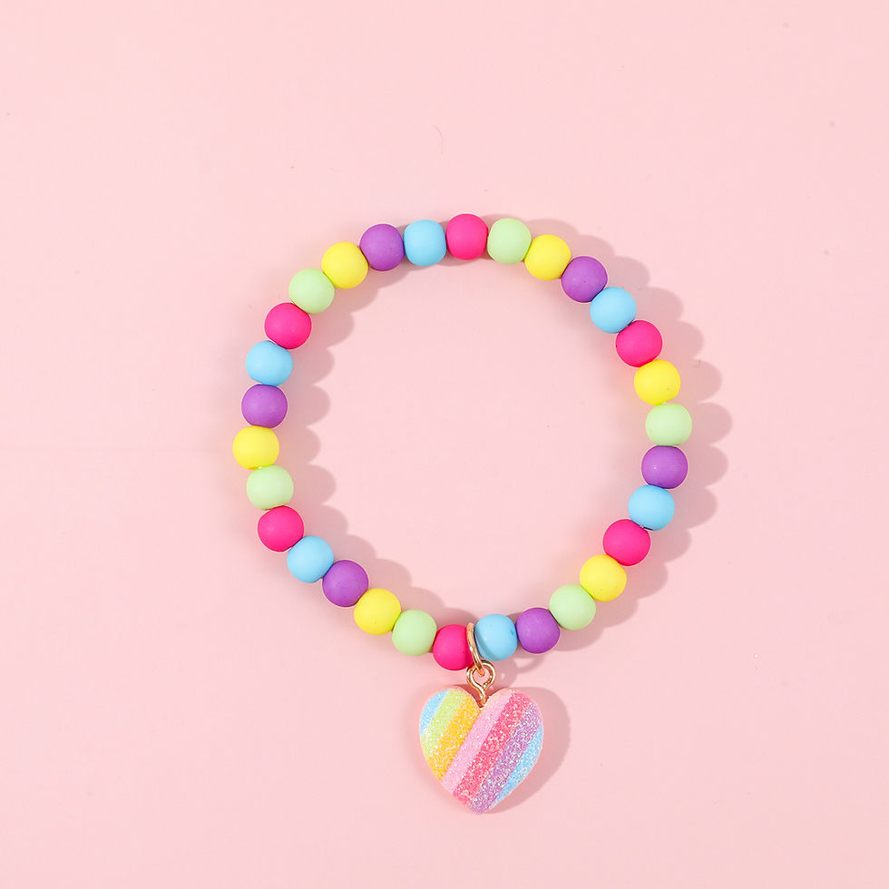 الصورة المصغرة: Makersland Children's Beaded Flower Bracelet Colorful Acrylic Flower Necklace Gi