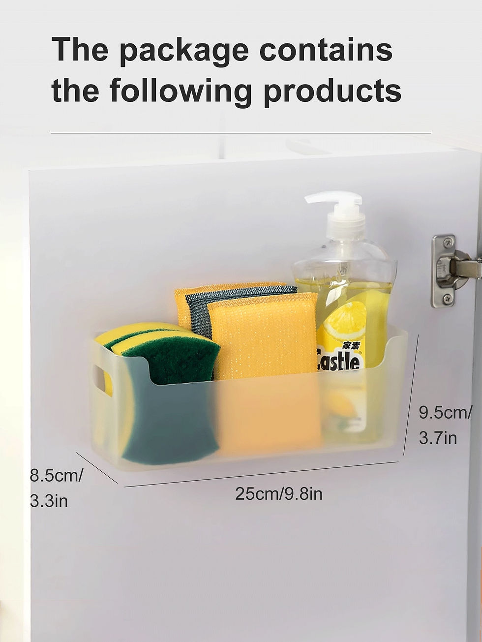 Thumbnail: WORTHBUY Wall Mounted Punch Free Self Adhesive Storage Rack Holder Cabinet Door 