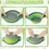 Thumbnail: 1/2pcs Silicone Round Folding Vegetable Fruits Washing Drain Basket Colander Str