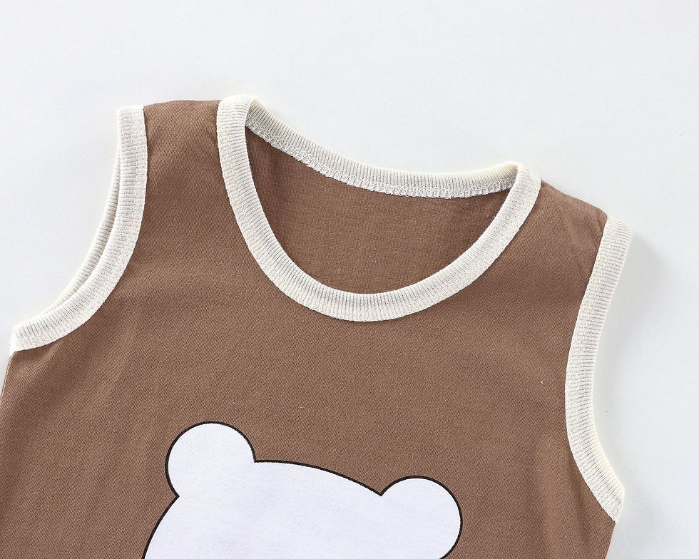 Thumbnail: Cotton Tees+Shorts 2-piece Tracksuit Set Kid Cartoon Zebra Dinosaur Print Summer