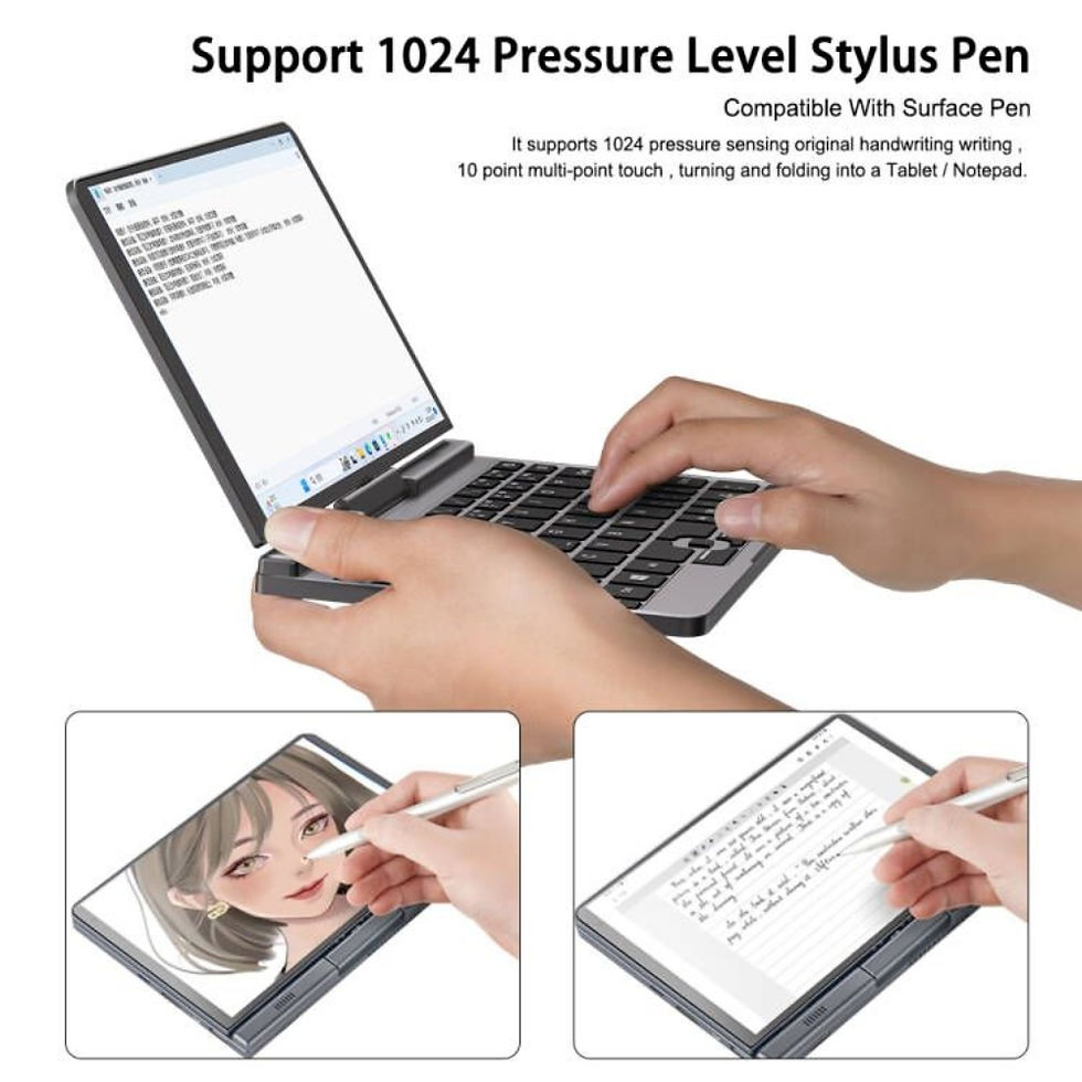 Thumbnail: CRELANDER P8 8 Inch Mini Laptop Touchscreen Rotating 360 Degree Intel Alder N150