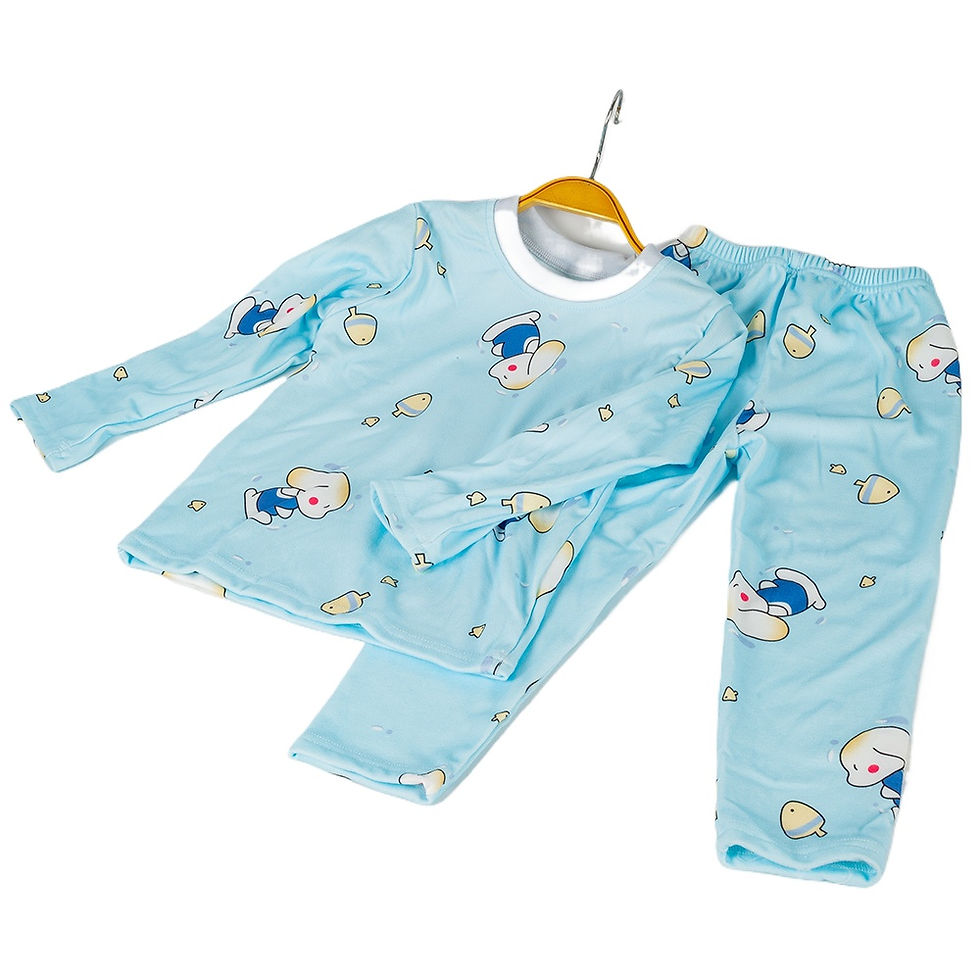 Children Cotton Pajamas Suit Cartoon Kids Sleepwear Autumn Long Sleeve Top+Trous