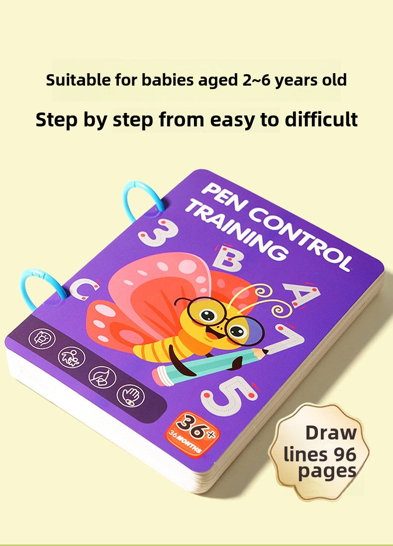 الصورة المصغرة: Magical Tracing Workbook Control Training Book Reusable Magic Practice Copybook 