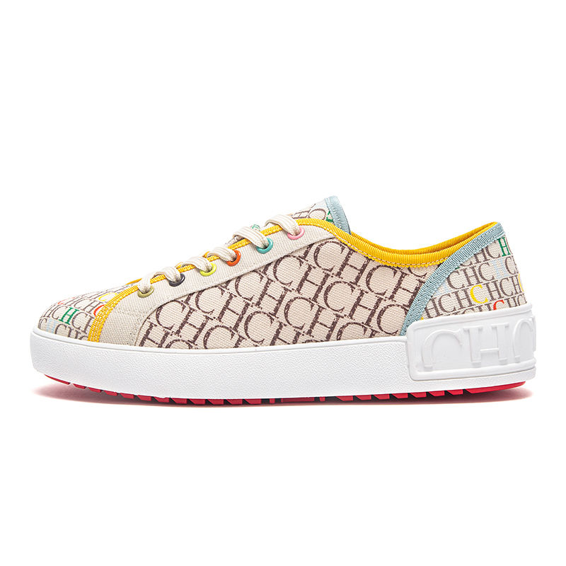 Shoes for woman Luxury brand canvas shoes girls' casual shoes, lace-up flat snea
