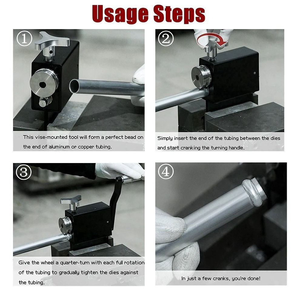 الصورة المصغرة: Tubing Beader Tool Manual Bead Roller Intake and Intercooler Piping Crimping Too