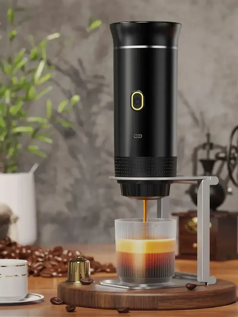 الصورة المصغرة: Wireless Electric Portable Capsule Coffee Maker Camping Coffee Maker Fully Autom