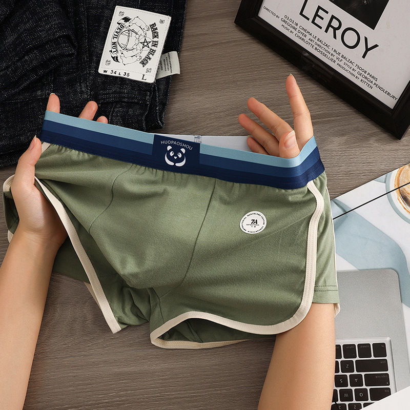 Thumbnail: 1/3 PCS/Pack 7A Antibacterial Big U Mesh Breathable Crotch Men's Panties 100% Co