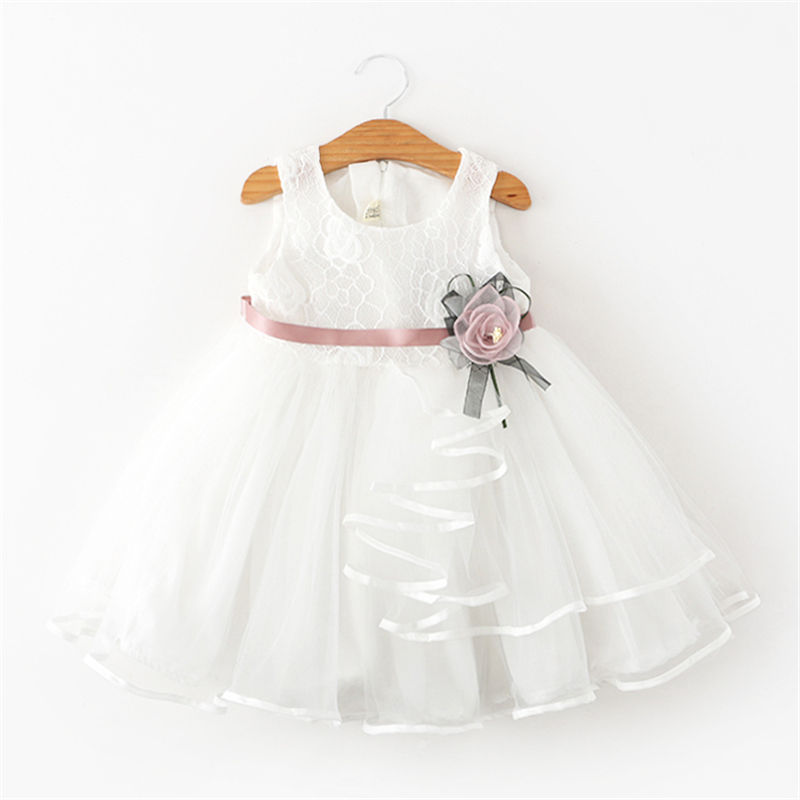 الصورة المصغرة: Baby Girls Dress Casual Costume Kids Dresses For Girls Flower Baby Dress Girl Pa