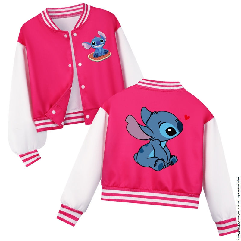 Thumbnail: Lilo And Stitch Children's Baseball Jacket Boys Fashion Coat Autumn Girls Casual