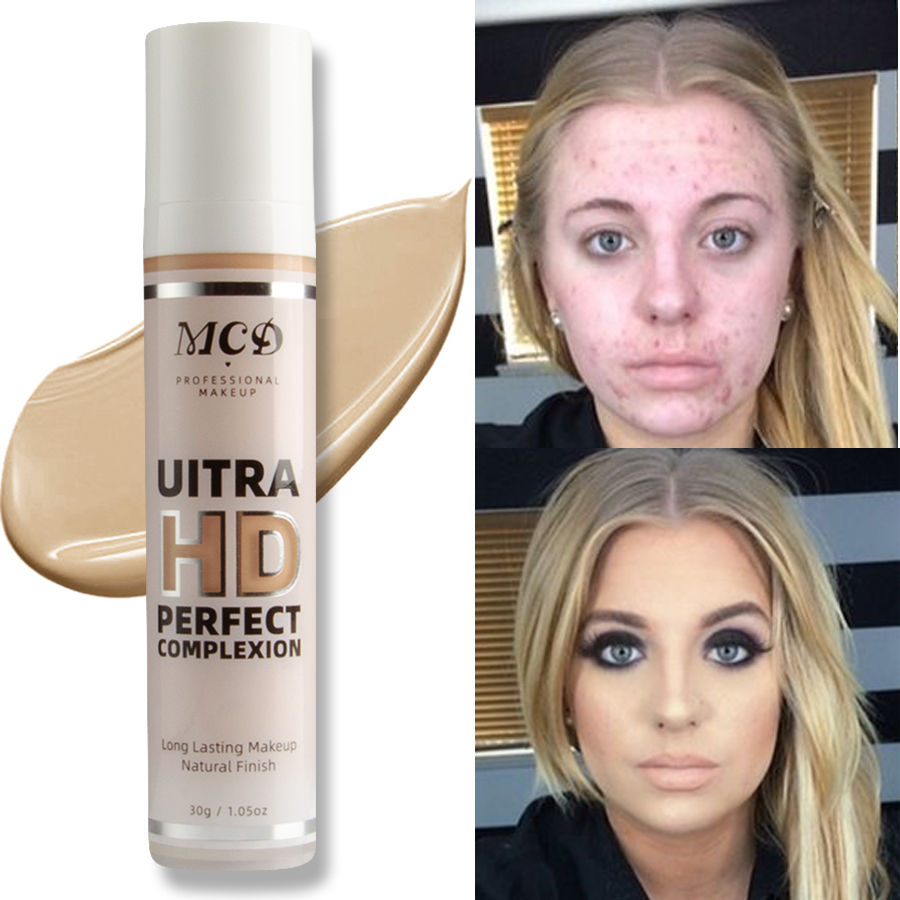 Thumbnail: 9 Shade Full Coverage Concealer Liquid Foundation  makeup high coverage  Base ma