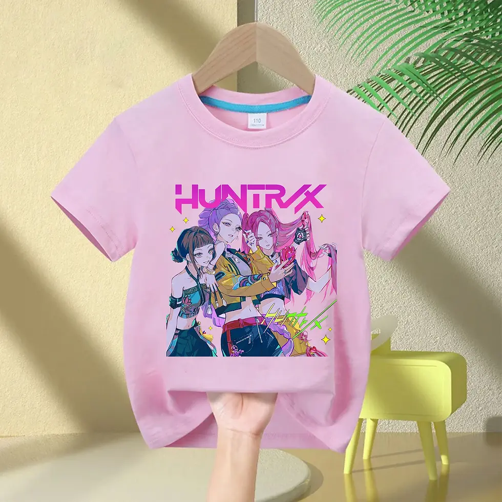 الصورة المصغرة: Boys Tee Baby Girl Clothes2025 Movie Crew Neck Cartoon Girls Kids T-shirt KPop D