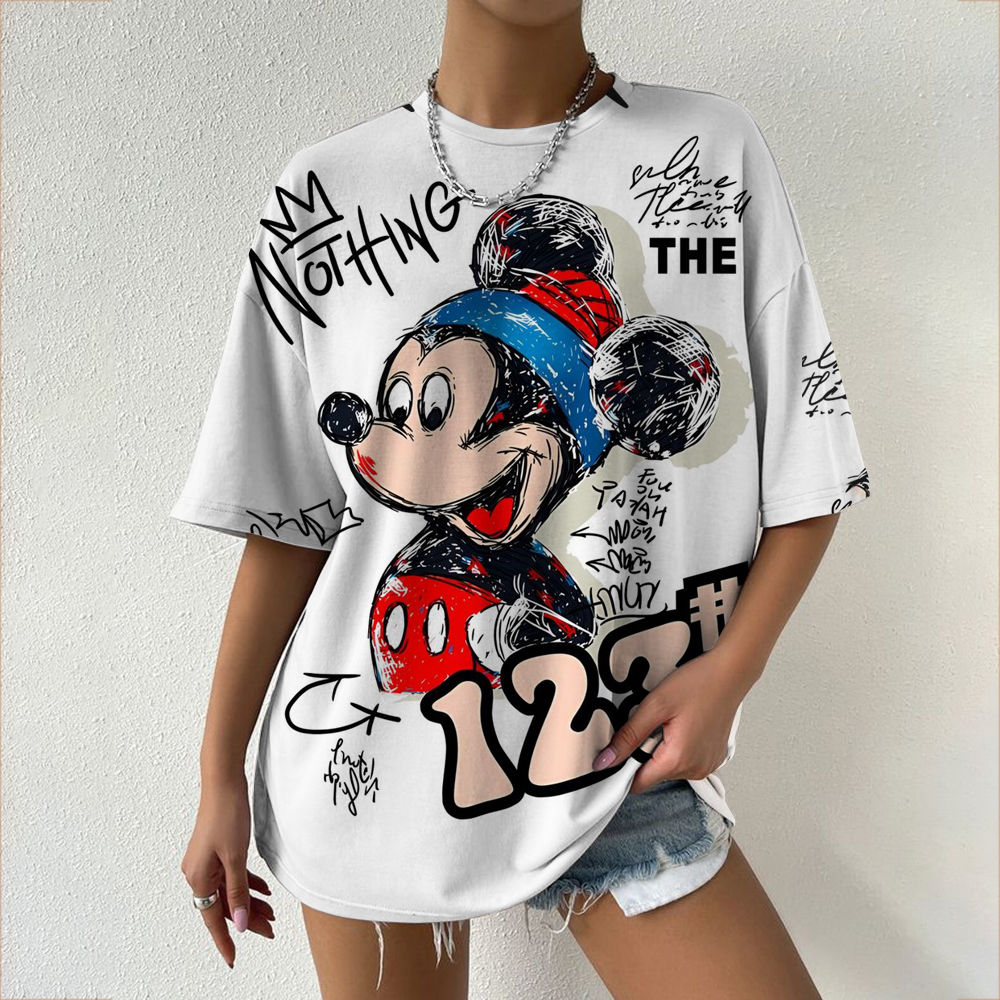 Summer Oversized T-Shirt Women‘S Short Sleeve T Shirts Woman Loose Clothing Di