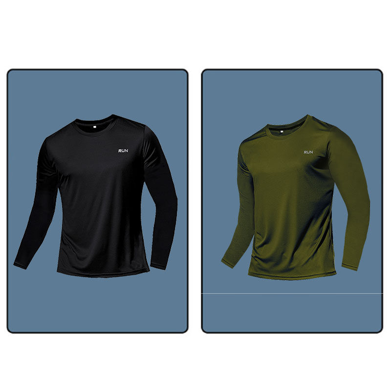 الصورة المصغرة: Men Women Quick Dry Long Sleeve Sport T Shirt Gym Jerseys Fitness Shirt Trainer 