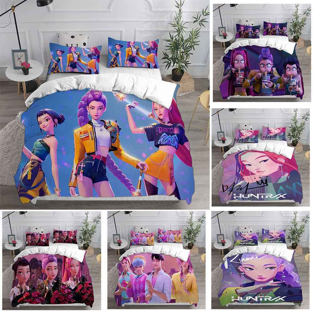 KPop Demon Hunters Bedding Sets EU single Comforter Quilt Bed Cover Duvet Cover