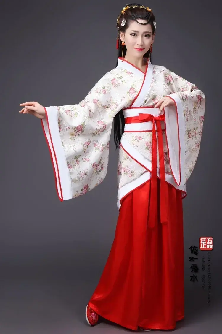 الصورة المصغرة: Vintage Hanfu Women Top Skirt 2 Piece Set Costume Festival Outfit Cosplay Ladies