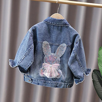 Thumbnail: 2-12 Years Girls Denim Jacket New Fashion Baby Kids Jean Coats For Girls Cute Ra