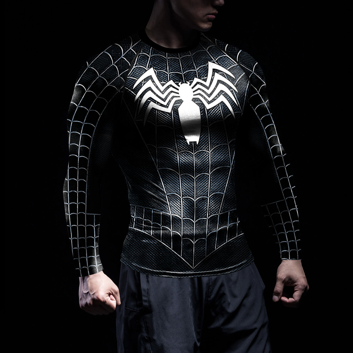 Nadanbao Men's Rash Guard Swimming Workout Tee Compression Shirt Sports Tops Lon