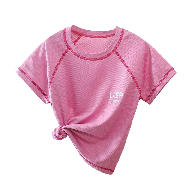 الصورة المصغرة: Children Boys T-shirts Football Summer Mesh Kids Short Sleeve Sportswear Quick D