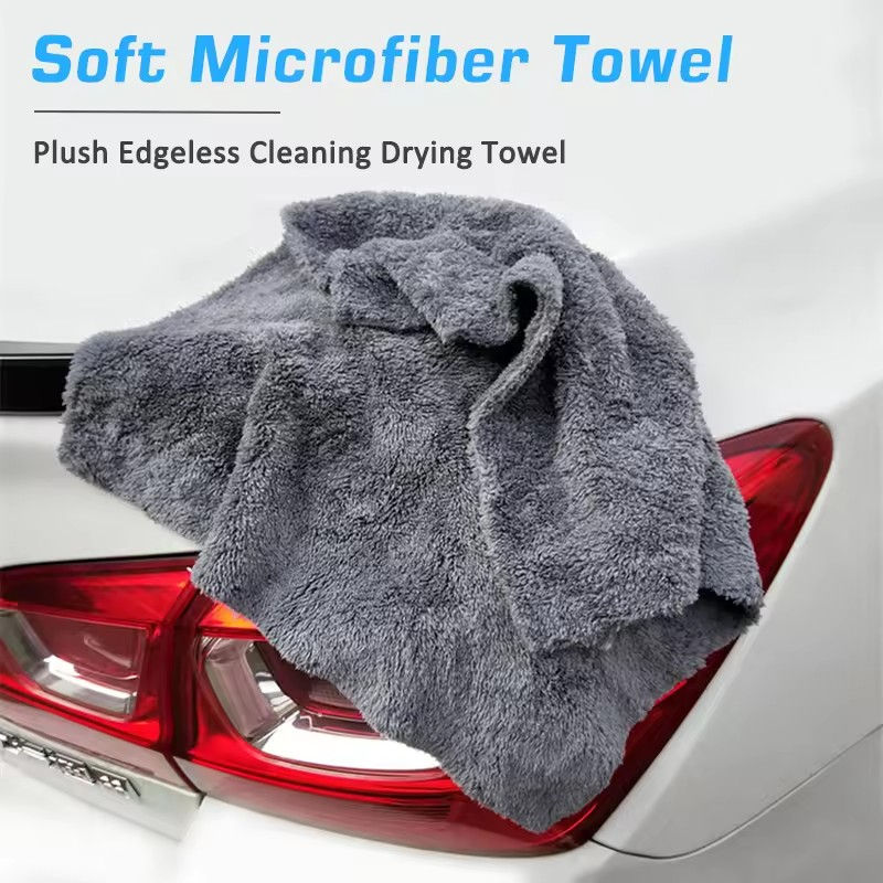 Thumbnail: 3/5/10pcs Car Wash Microfiber Towel Cleaning Drying Car Polishing Cloth Soft Edg