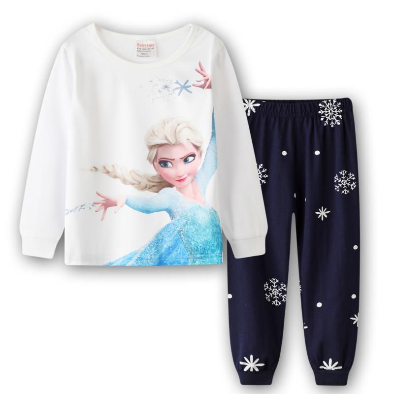 الصورة المصغرة: NewGirls Cotton Pajama Set girl Full Print Soft Breathable Pjs Long Sleeve Anna 