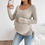 Thumbnail: Maternity Clothes Pleated Slim-fit Pregnant Women's Knitted Sweater Clothing Dre