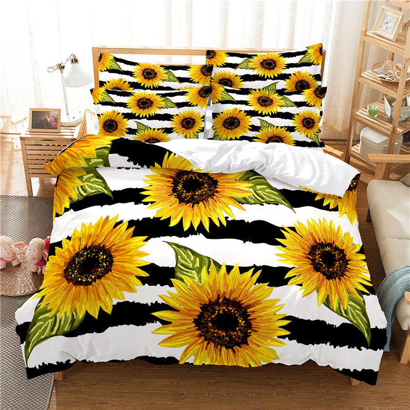 Thumbnail: Flowers Bedding Set Duvet Cover Set 3d Bedding Digital Printing Bed Linen Queen 