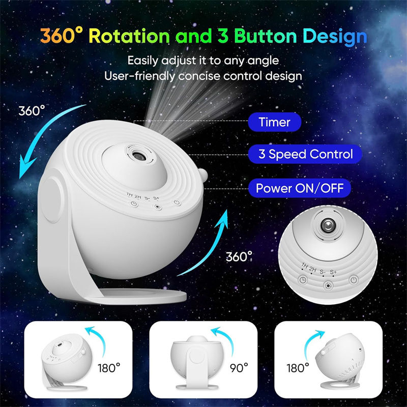 Thumbnail: LED Night Light Galaxy Projector Starry Sky Projector 360° Rotate Planetarium N