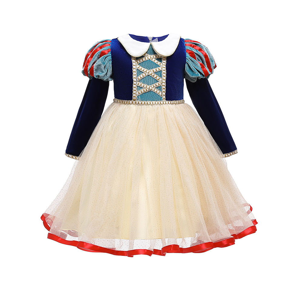 Snow White Dress Princess Cosplay Elsa Velvet Costume Girls Birthday Party Forma