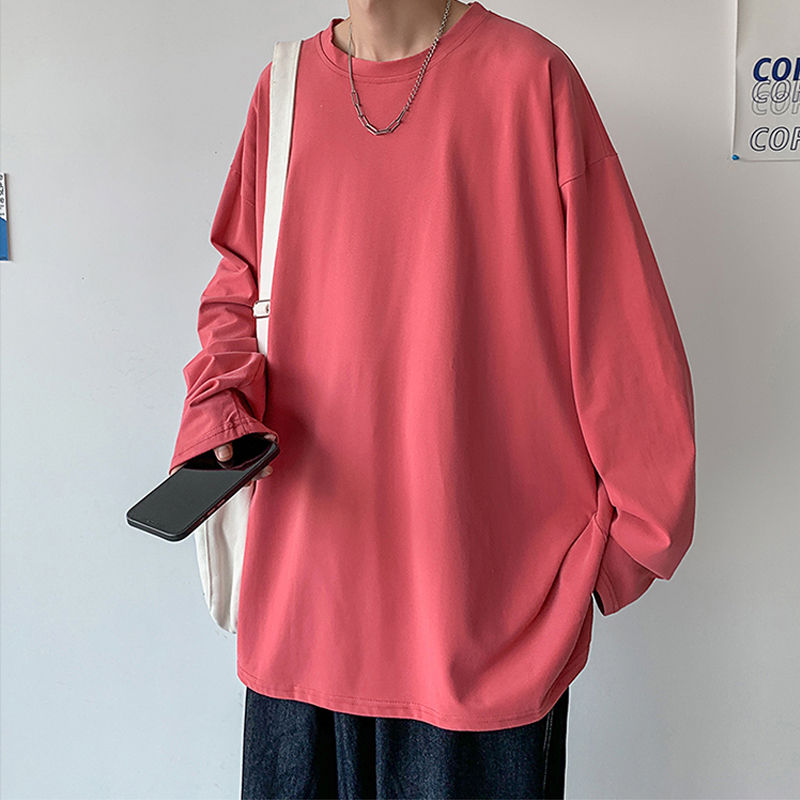 الصورة المصغرة: 2025 Spring Autumn Long Sleeve T-shirts Men O-Neck Collar Cotton Long T Shirts M