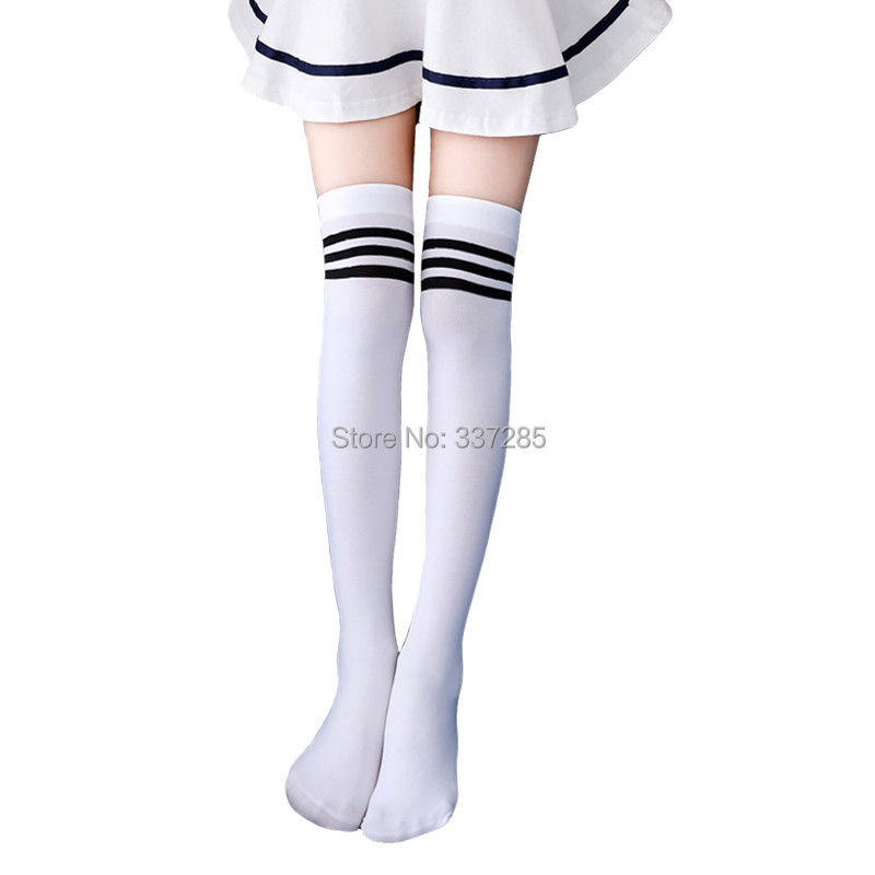 الصورة المصغرة: Spring/autumn over the knee socks kids baby girl Boy Football Stripes velvet sch