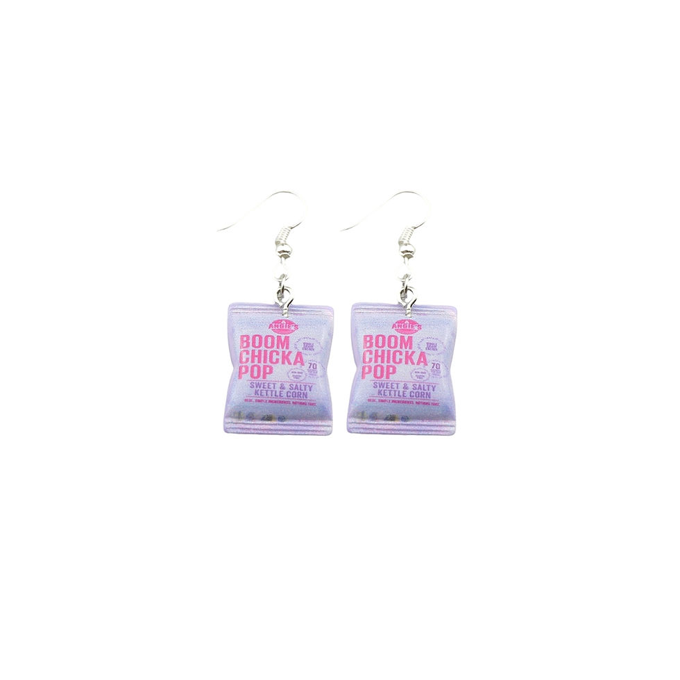 Thumbnail: Cute Snacksle Earrings Set Potato Chips Drop Earrings for Women Children Colorfu