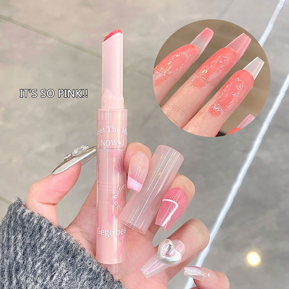 الصورة المصغرة: Clear Water Light Solid Lip Gloss Jelly Pink Lip Tint Mirror Glass Lip Glaze Hea
