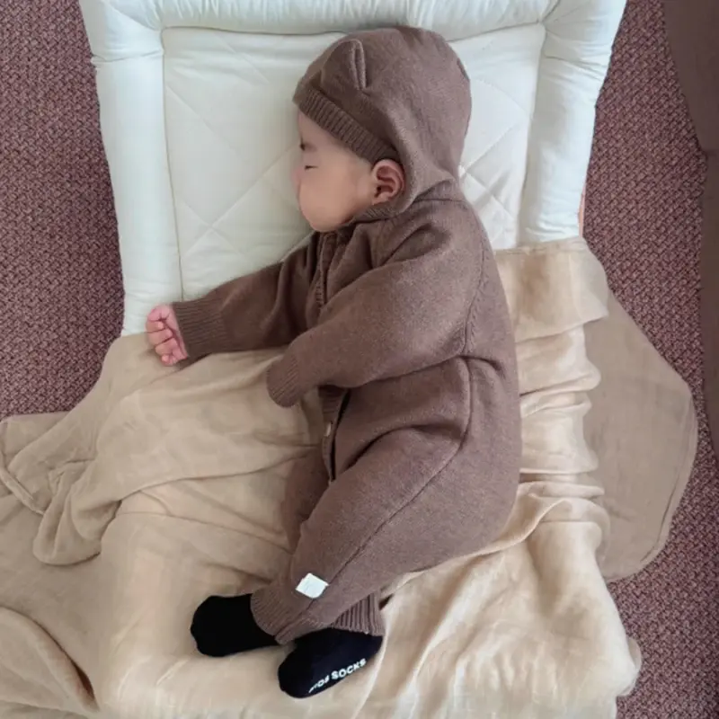 الصورة المصغرة: Infant Autumn&Winter Costumes Baby Bodysuit 0-24 Month Newborn Baby Romper Knit 