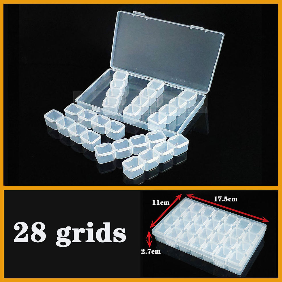 Thumbnail: Transparent Plastic box Screw Compartment Box Jewelry Earring Display Case Conta