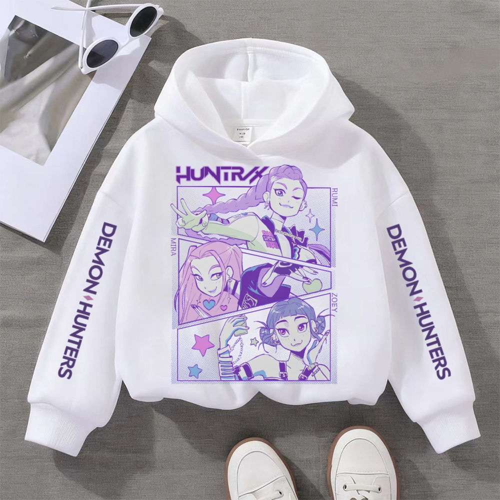 KPop Devil Hunter Korean Wave Girls' Clothes Boys' Hoodies Warm Kids Trendy Fash
