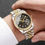 Thumbnail: Fashion Rhinestone Women Quartz Watch Luxury Men Business Watches with Calendar 