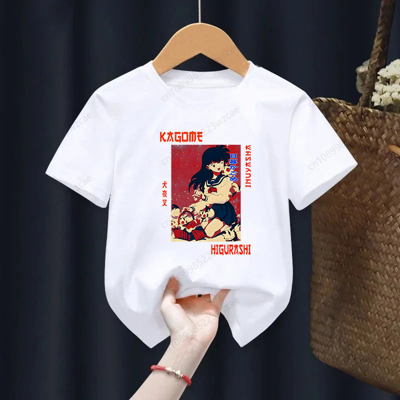 الصورة المصغرة: Summer Style Girl Tops Fashion Streetwear Harajuku Boy Tshirt Street Kid Inuyash