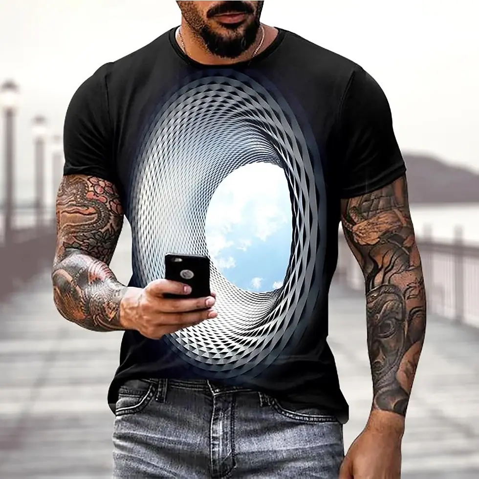 Fashion Hot Sales Personality Fun Sky graphic t shirts For Men Casual Three-dime