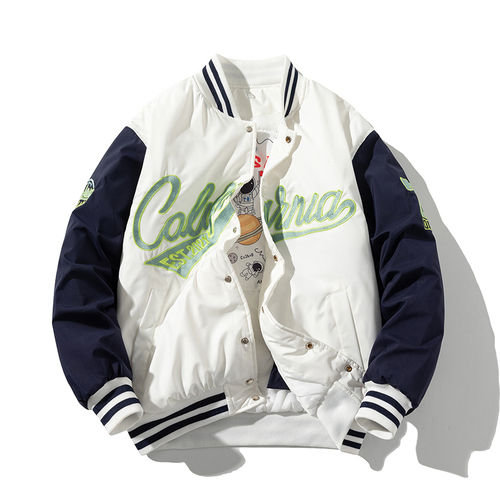 الصورة المصغرة: Winter Varsity Jacket Men Women Embroidery Letter Hip Hop Baseball Jacket Vintag