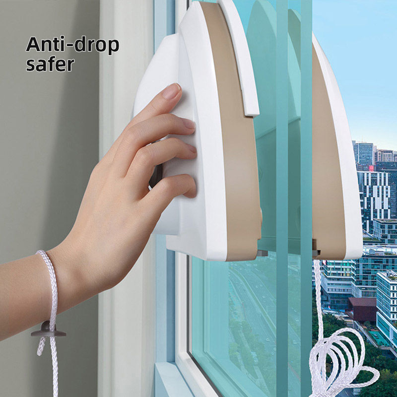 الصورة المصغرة: 2024 New Magnetic Glass Window Cleaning Tool Water Discharge Double-layer Wiper 
