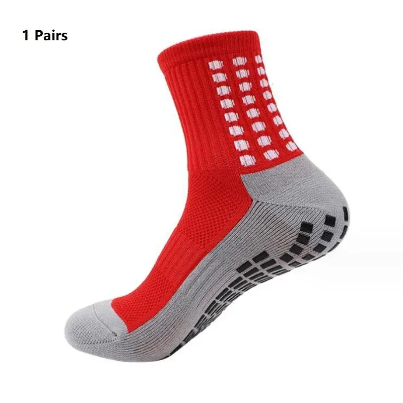 الصورة المصغرة: Grip Soccer Socks Anti Slip Non Slip Men's Athletic Socks for Football Basketbal