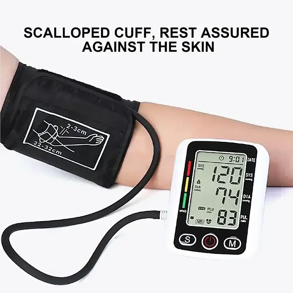 الصورة المصغرة: Portable Tonometer Digital LCD arm tensiometers Blood Pressure Monitor Heart rat