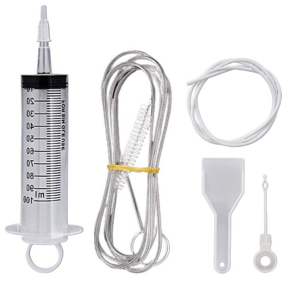Thumbnail: 1/5/6Pcs Clean Brush Kit for Refrigerator Drain Wash Brush Suction Syringe 1.5M 