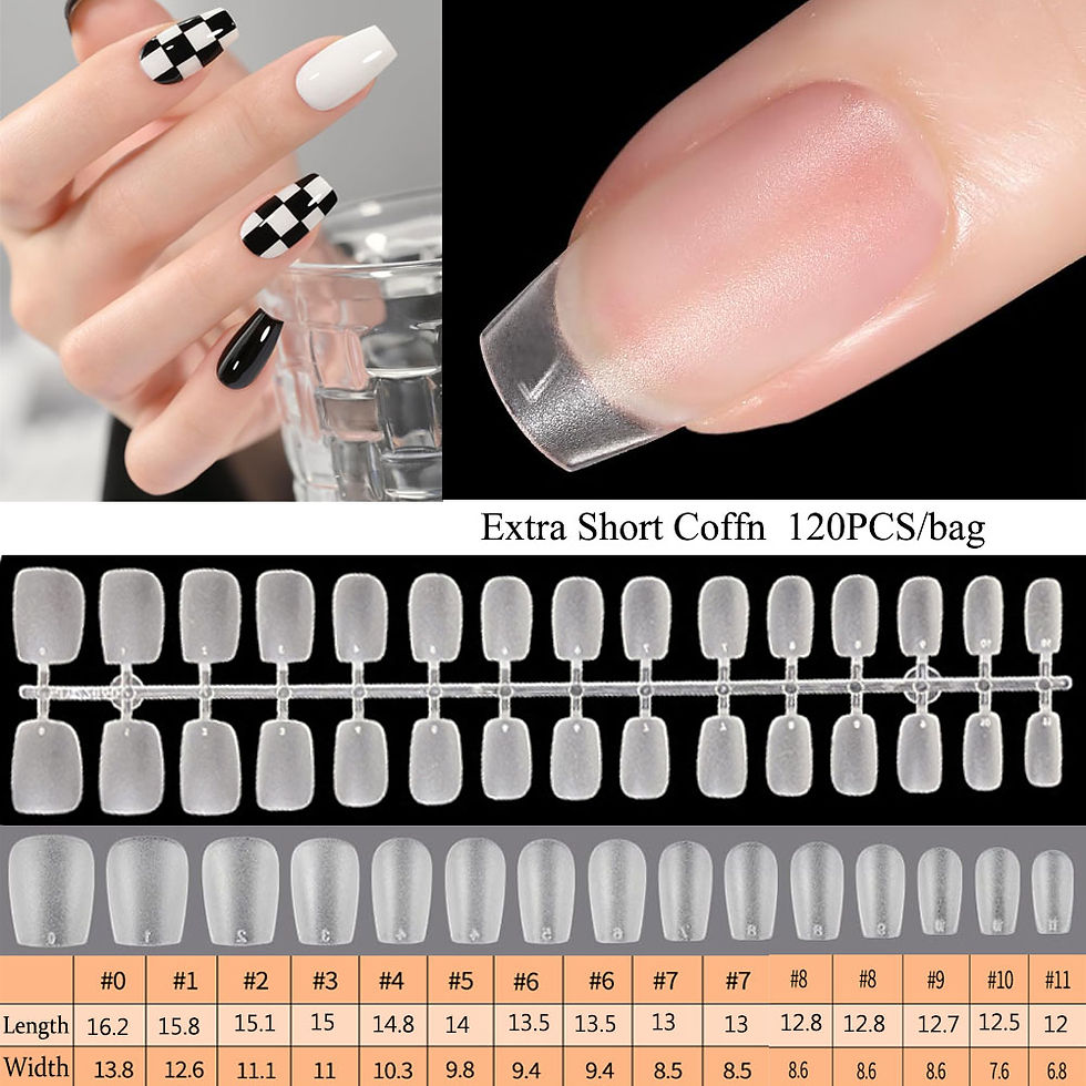 Thumbnail: 120pcs/bag Matte Press On Nail Tips Soft Full Cover False Nails Oval Almond Scul