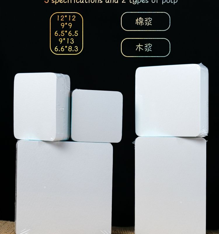 الصورة المصغرة: cotton paper Small square brick Medium coarse texture 300g water color paper col