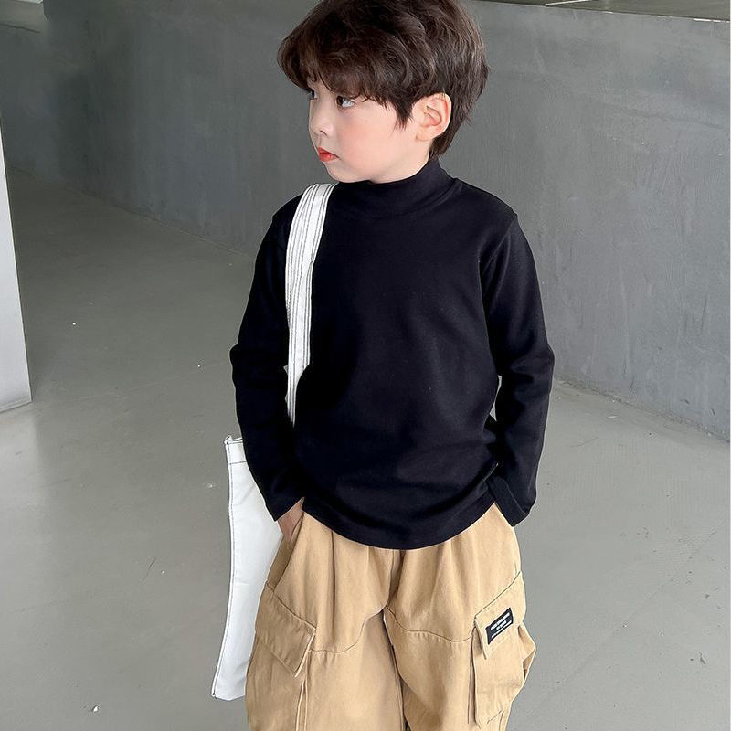 الصورة المصغرة: T-shirt for Girls Solid Thermal Underwear Autumn Winter Long Sleeve Casual High 