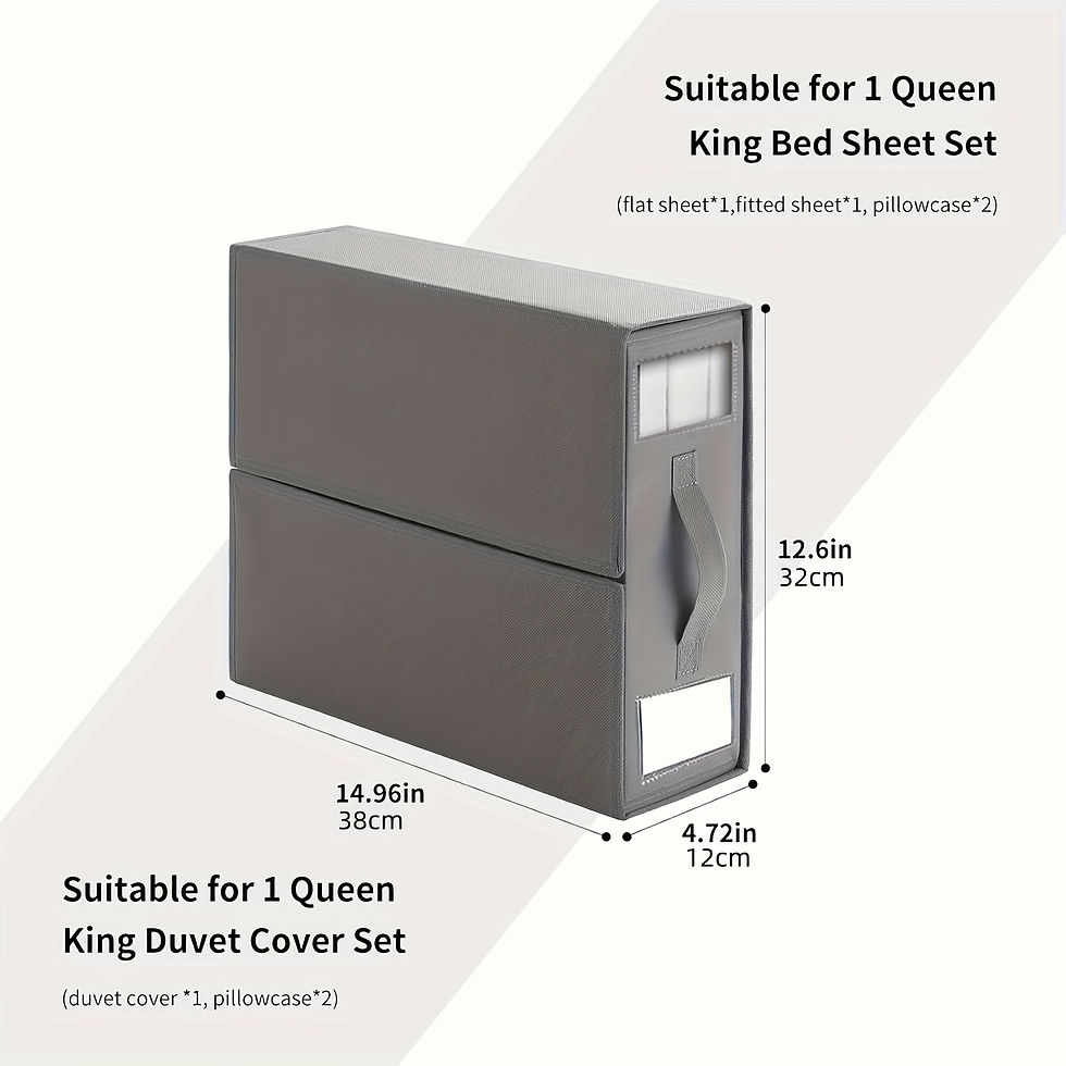 Thumbnail: Foldable Bedding Storage Set Bed Sheet Organizers Closet Storage Clear Windows F
